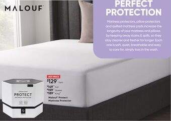 Sleep Country Malouf® protect mattress protector offer