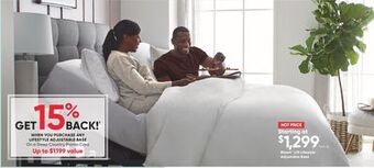 Sleep Country Bloom lift lifestyle adjustable base offer