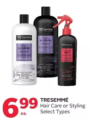 Rexall Tresemmé hair care or styling offer