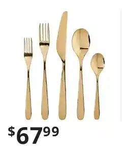 IKEA Tillagd cutlery 20-piece brass-colour offer