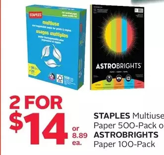 Rexall Staples multiuse paper or astrobrights paper offer
