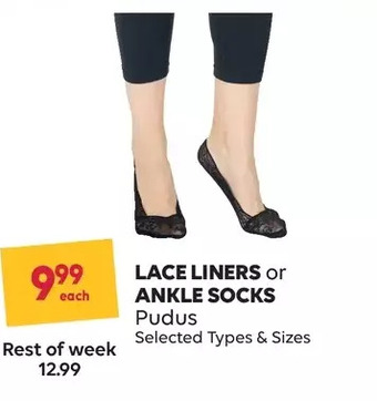 Wellwise by Shoppers Pudus lace liners or ankle socks offer