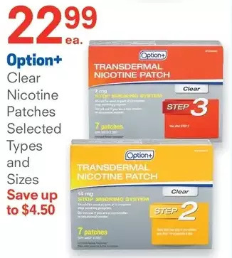 Guardian Pharmacy Option+ clear nicotine patches offer