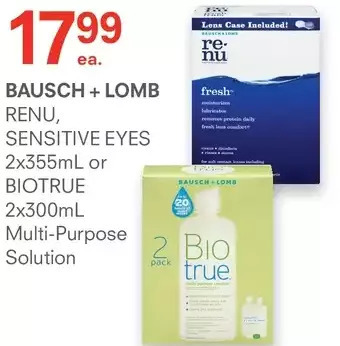 Guardian Pharmacy Bausch + lomb renu, sensitive eyes or biotrue multi-purpose solution offer