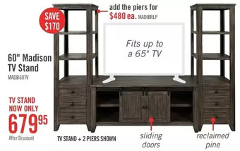 The Brick Madison 60 barn door tv stand | pier offer