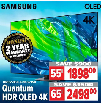 2001 Audio Video Samsung quantum hdr oled 4k tv. 55 | 65 offer