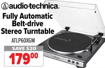 2001 Audio Video Audio-technica fully automatic belt-drive stereo turntable offer