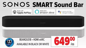 2001 Audio Video Sonos smart sound bar offer