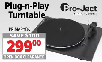 2001 Audio Video Pro-ject plug-n-play turntable offer