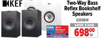 2001 Audio Video Kef two-way bass reflex bookshelf speakers offer