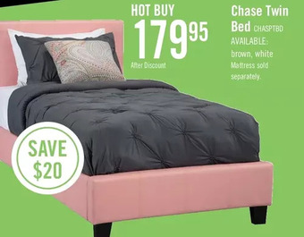 The Brick Chase twin bed offer