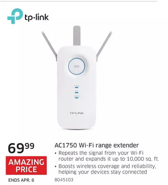 The Source Tp-link ac1750 wi-fi range extender offer