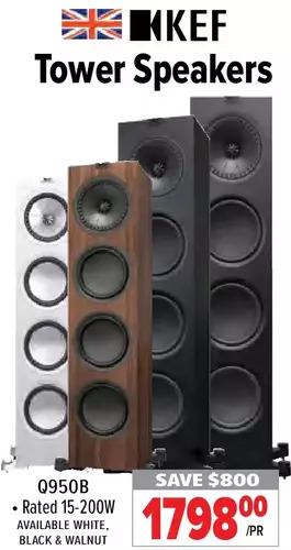 2001 Audio Video Kef tower speakers offer