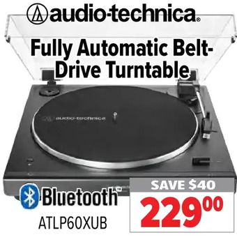 2001 Audio Video Audio-technica fully automatic belt-drive turntable offer