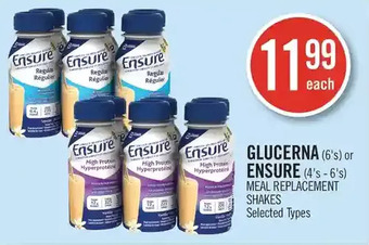Shoppers Drug Mart Glucerna or ensure meal replacement shakes offer