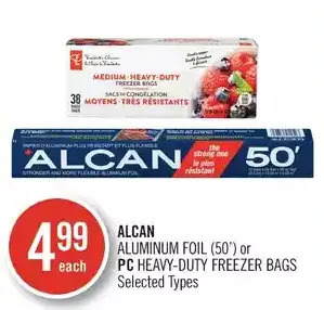 Shoppers Drug Mart Alcan aluminum foil or pc heavy-duty freezer bags offer