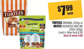 Shoppers Drug Mart Turtles original or nestlé hide me eggs offer