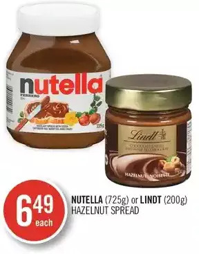 Shoppers Drug Mart Nutella or lindt hazelnut spread offer