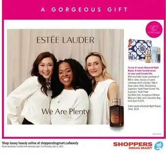 Shoppers Drug Mart Estée lauder advanced night repair offer