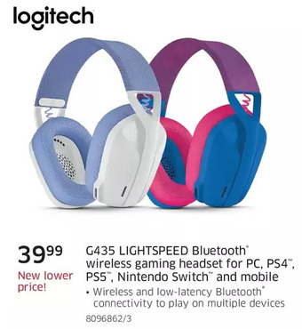 The Source Logitech g435 lightspeed bluetooth wireless gaming headset for pc, ps4, ps5, nintendo switch and mobile offer