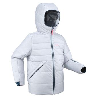 Decathlon Kids' padded ski jacket - 180 light grey offer