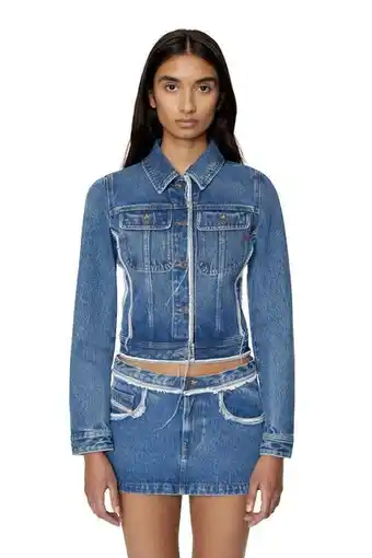 Diesel Frayed slim-fit trucker jacket offer