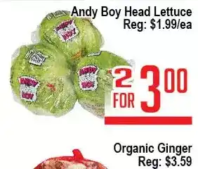 Skyland Foodmart Andoy boy head lettuce offer
