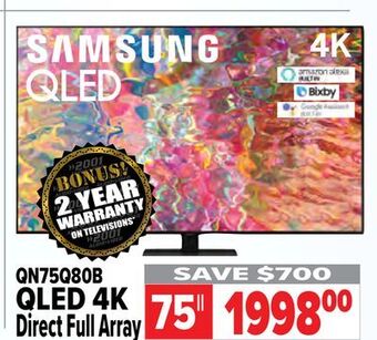 2001 Audio Video Samsung 75 qled 4k direct full array offer