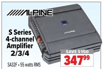 2001 Audio Video Alpine s series 4-channel amplifier 2/3/4 offer