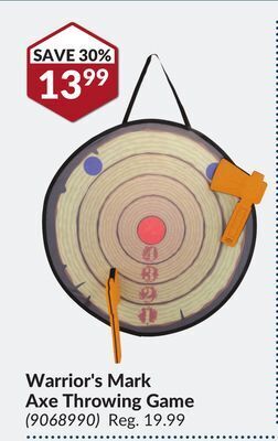 Princess Auto Warrior's mark axe throwing game offer