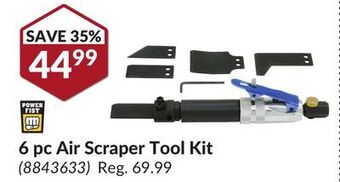 Princess Auto 6 pc air scraper tool kit offer