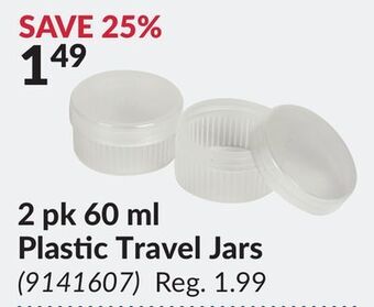 Princess Auto 2 pk 60 ml plastic travel jars offer