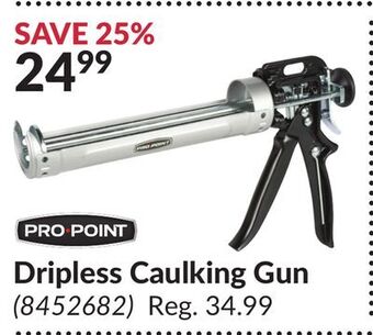 Princess Auto Dripless caulking gun offer