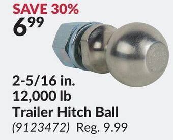 Princess Auto 2-5/16 in. 12,000 lb trailer hitch ball offer