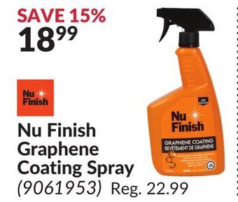 Princess Auto Nu finish graphene coating spray offer