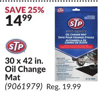 Princess Auto 30 x 42 in. oil change mat offer