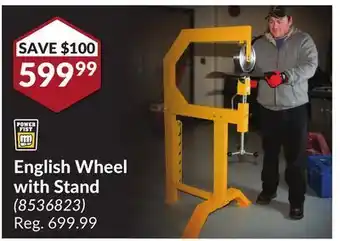 Princess Auto Power fist english wheel with stand offer