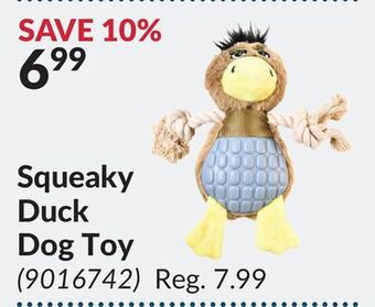 Princess Auto Squeaky duck dog toy offer