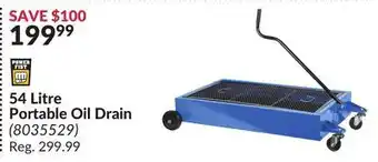 Princess Auto 54 litre portable oil drain offer