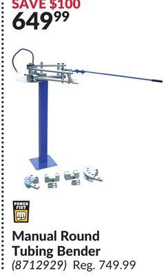 Princess Auto Manual round tubing bender offer