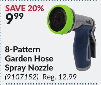 Princess Auto 8-pattern garden hose spray nozzle offer