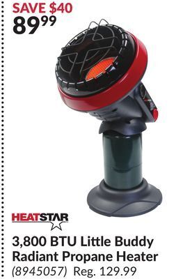 Princess Auto 3, 800 btu little buddy radiant propane heater offer