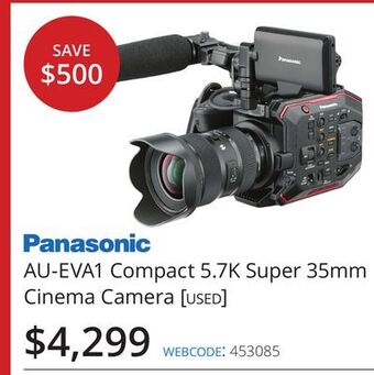 Vistek Panasonic au-eva1 compact 5.7k super 35mm cinema camera [used] offer