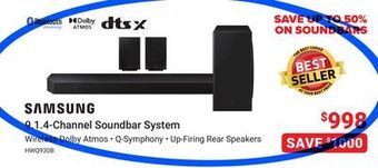 Visions Electronics Samsung 9.1.4-channel soundbar system offer