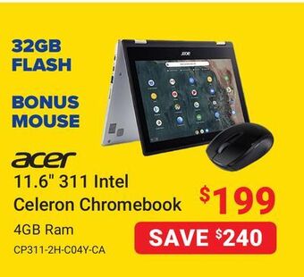 Visions Electronics Acer 11.6 intel celeron chromebook offer