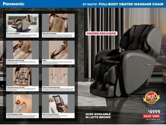 Visions Electronics Full-body heated massage chair offer