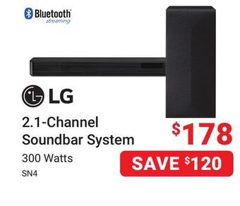 Visions Electronics Lg 2.1-channel soundbar system offer