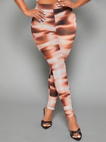 SheIn Shein sxy tie dye print mesh leggings offer