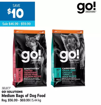 Ren’s Pets Depot Go! solutions medium bags of dog food offer