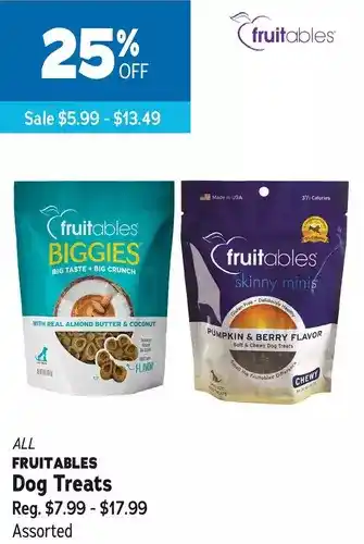 Ren’s Pets Depot Fruitables dog treats offer